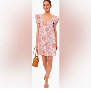 Tuckernuck x Cameron Eubanks wimberly folly floral hazel flutter sleeve dress Lg